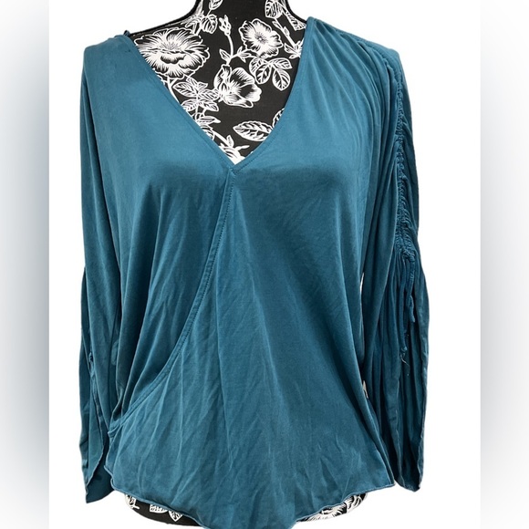 FREE PEOPLE emerald green top size small - Picture 1 of 9